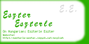 eszter eszterle business card